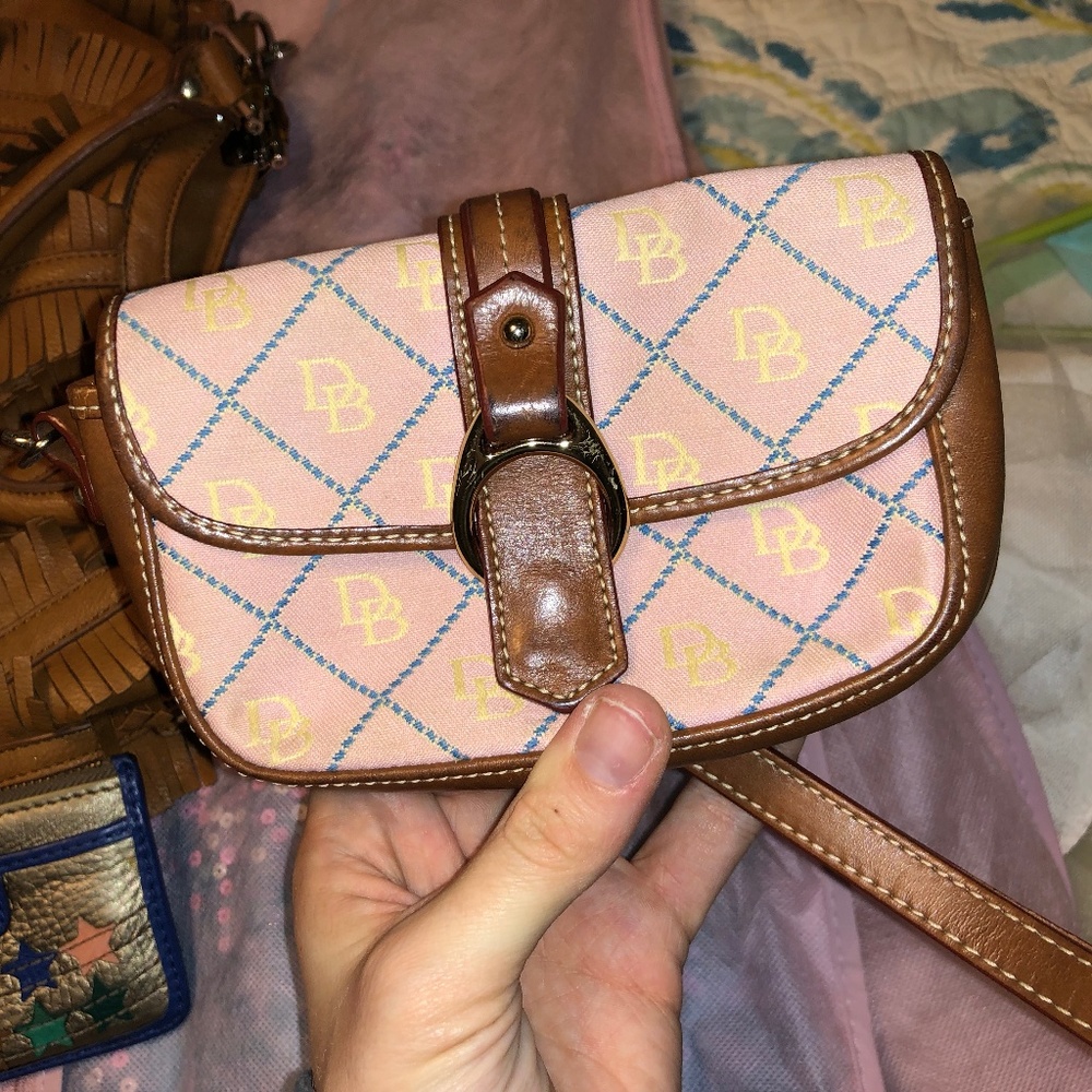 Pink Monogram Dooney & Bourke Clutch/Wristlet